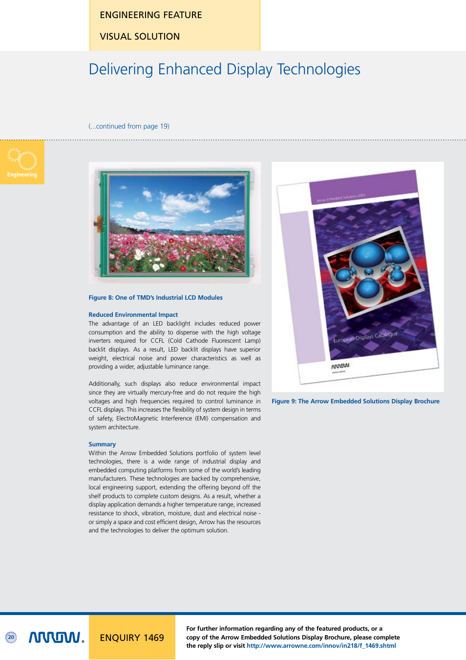 Delivering enhanced display technologies, Engineering feature visual solution enquiry 1469 | Arrow Plastic 3M Network Card User Manual | Page 20 / 36
