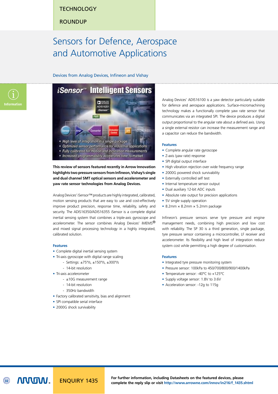 Technology roundup, Enquiry 1435 | Arrow Plastic 3M Network Card User Manual | Page 32 / 36