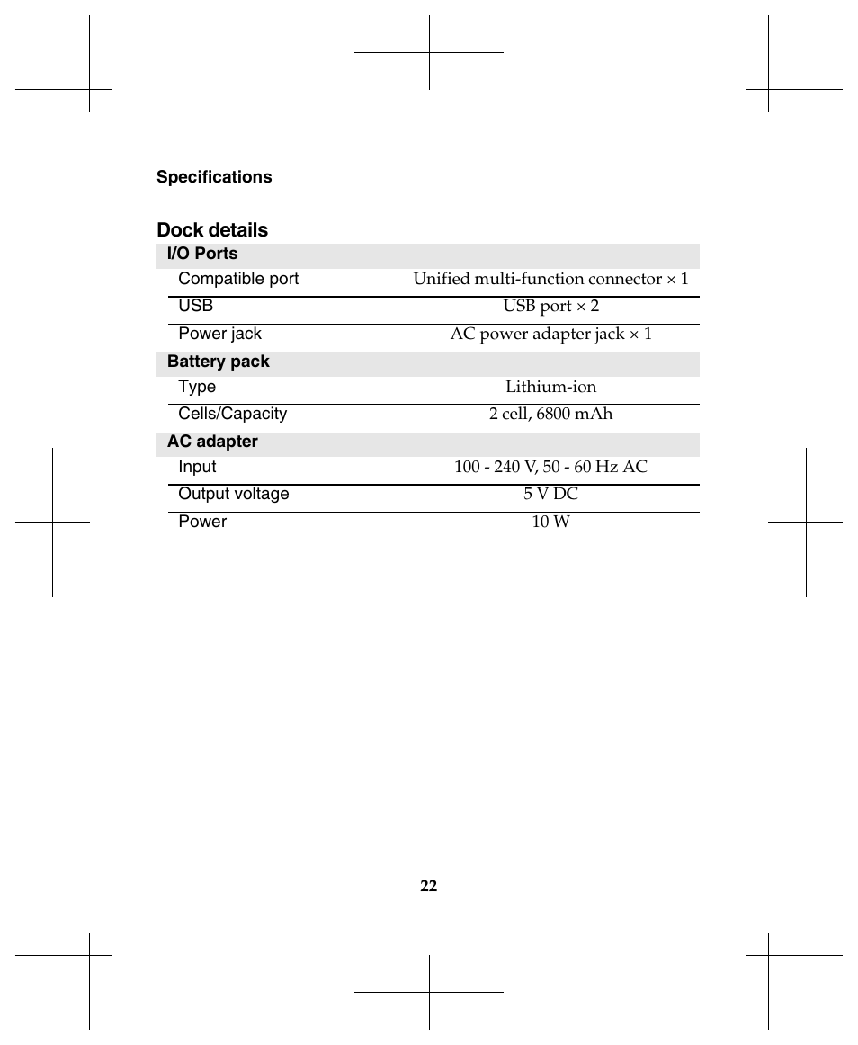 Lenovo IdeaTab Lynx K3011W User Manual | Page 22 / 24