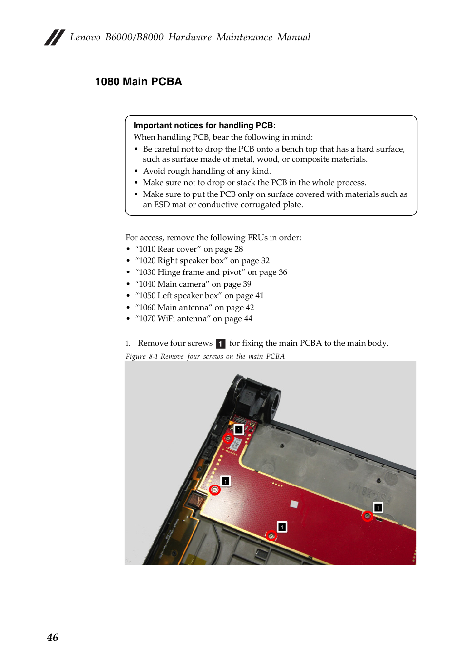 1080 main pcba | Lenovo Yoga Tablet 8 B6000 User Manual | Page 50 / 72