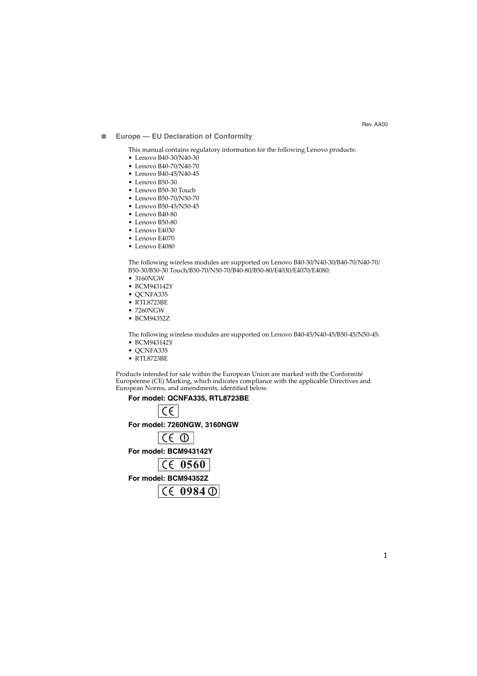 Lenovo E40-70 Notebook User Manual | 14 pages