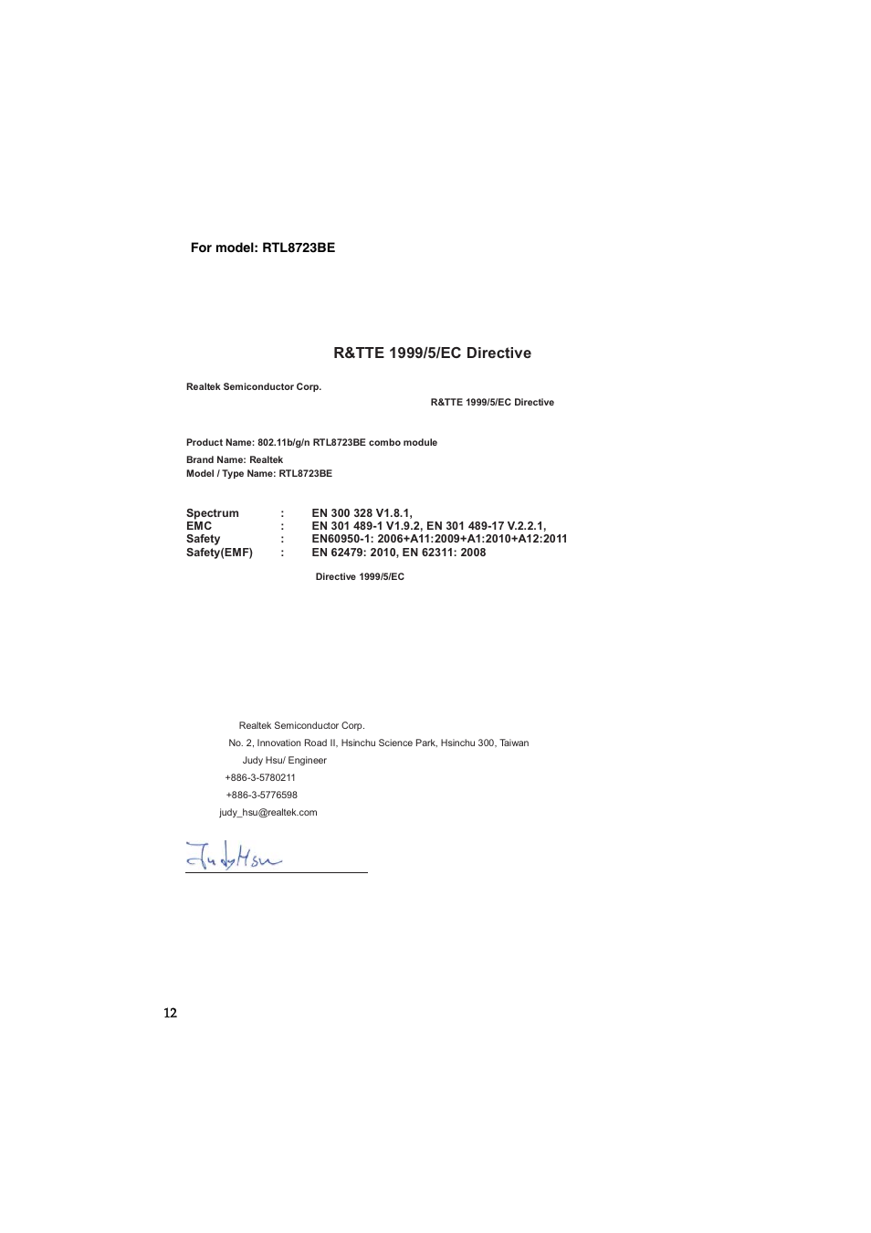 Eu declaration of conformity | Lenovo E40-70 Notebook User Manual | Page 12 / 14