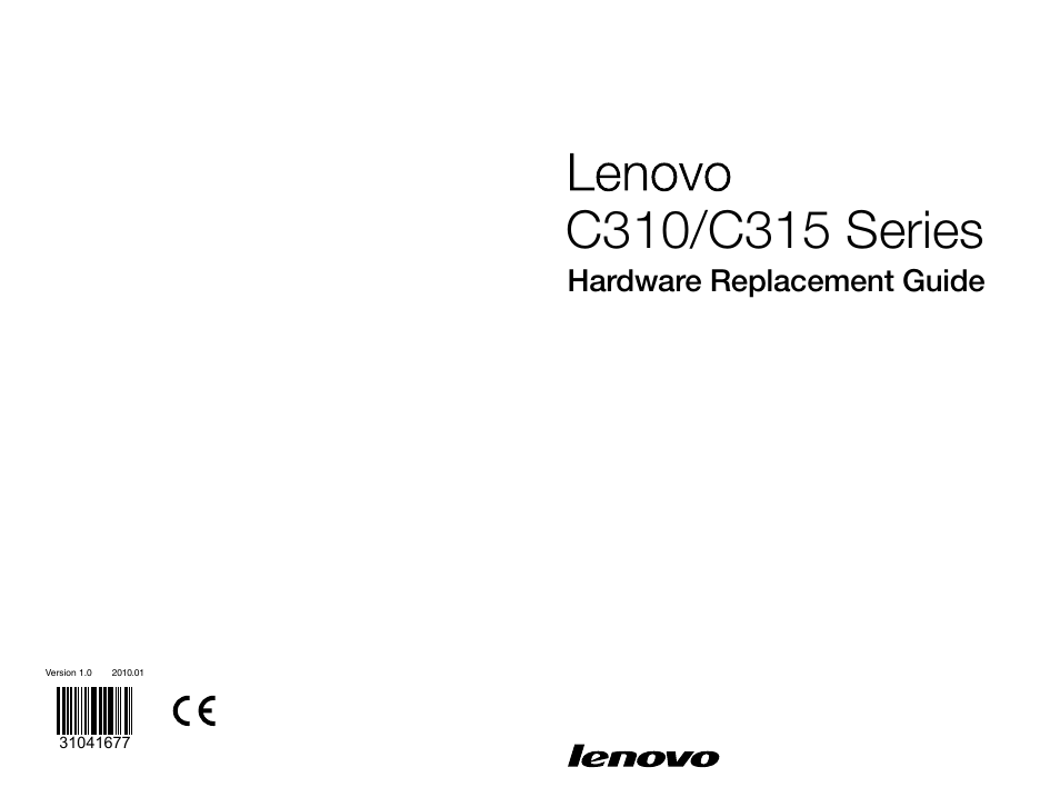 Lenovo C315 All-In-One User Manual | 19 pages