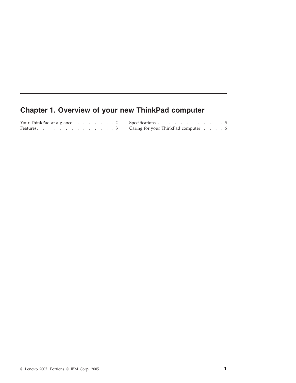 Chapter 1. overview of your new thinkpad computer, Chapter, Overview | Your, Thinkpad, Computer | Lenovo ThinkPad T43p User Manual | Page 23 / 112