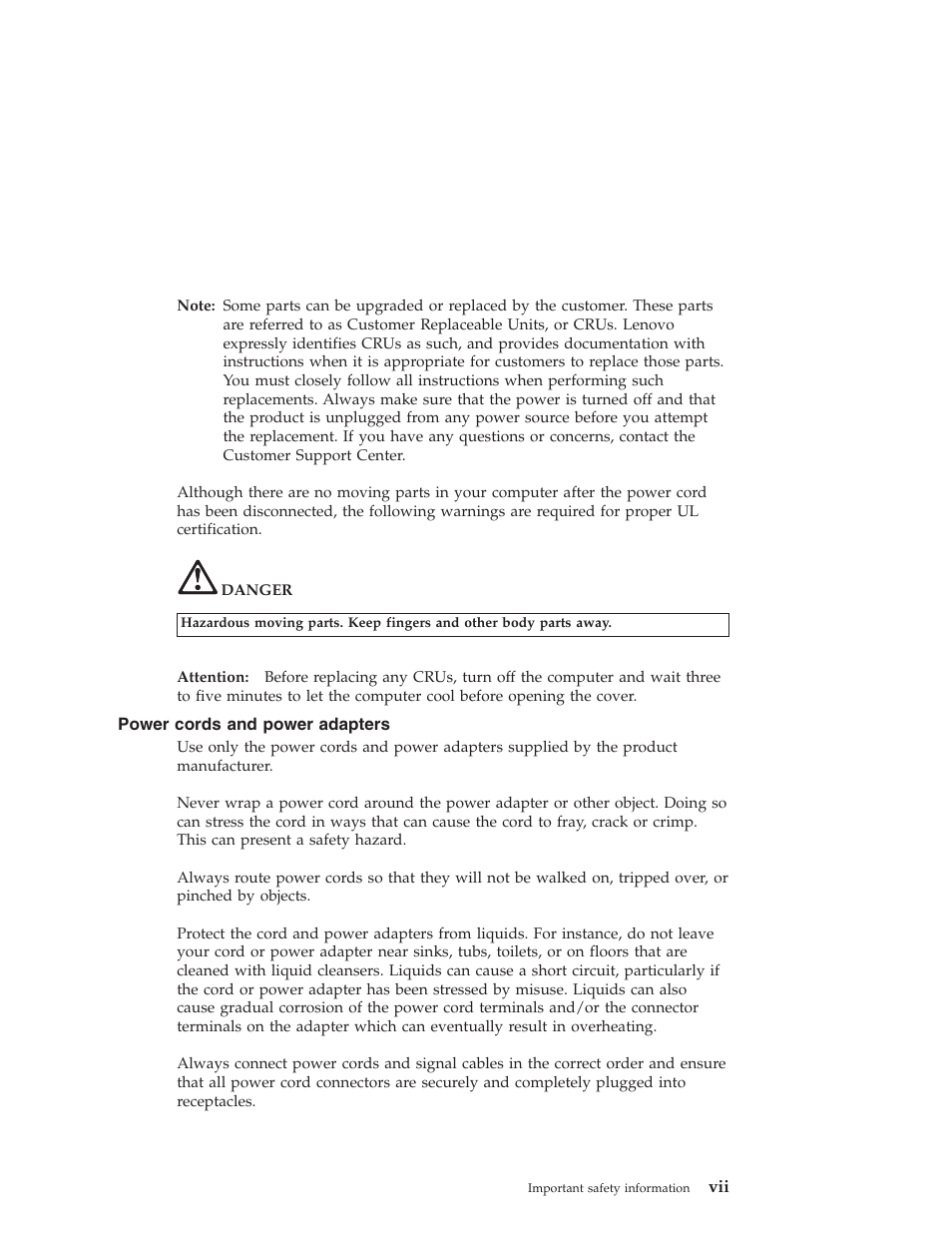 Power cords and power adapters, Power, Cords | Adapters | Lenovo ThinkPad T43p User Manual | Page 9 / 112