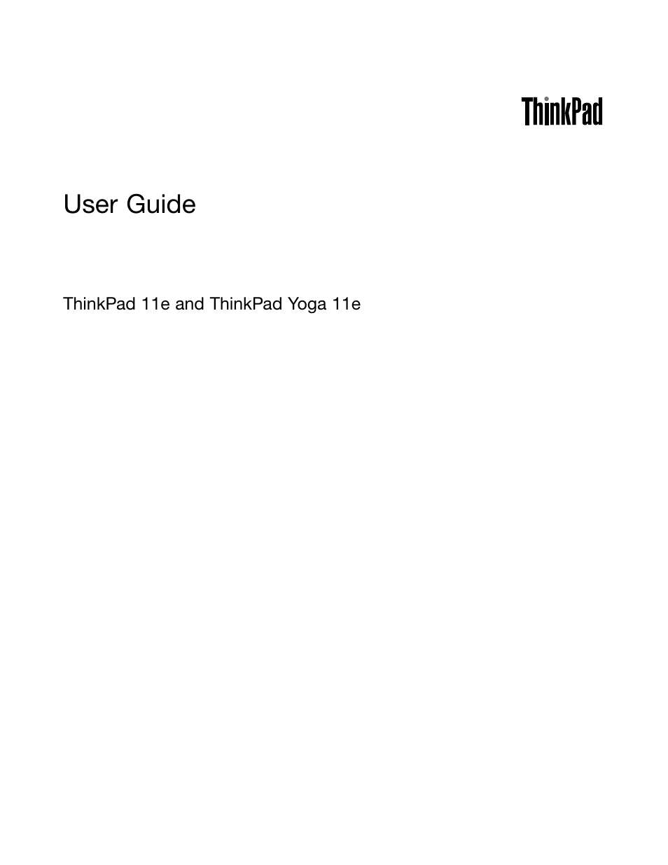 Lenovo ThinkPad 11e User Manual | 160 pages