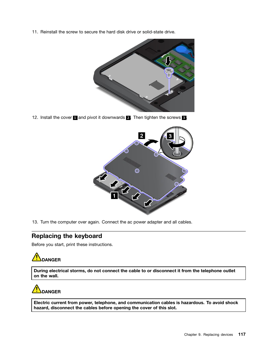 Replacing the keyboard | Lenovo ThinkPad 11e User Manual | Page 133 / 160