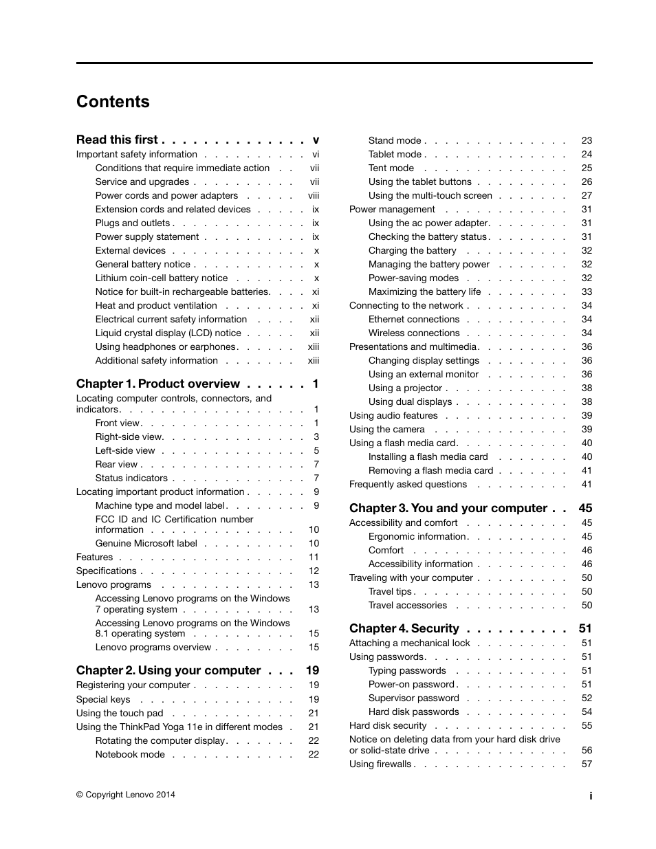 Lenovo ThinkPad 11e User Manual | Page 3 / 160