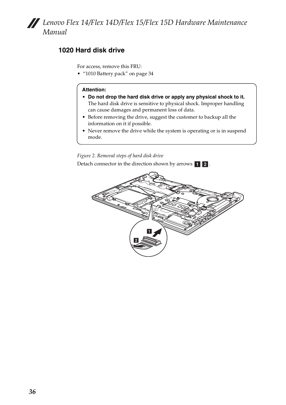 1020 hard disk drive | Lenovo IdeaPad Flex 14D Notebook User Manual | Page 40 / 90