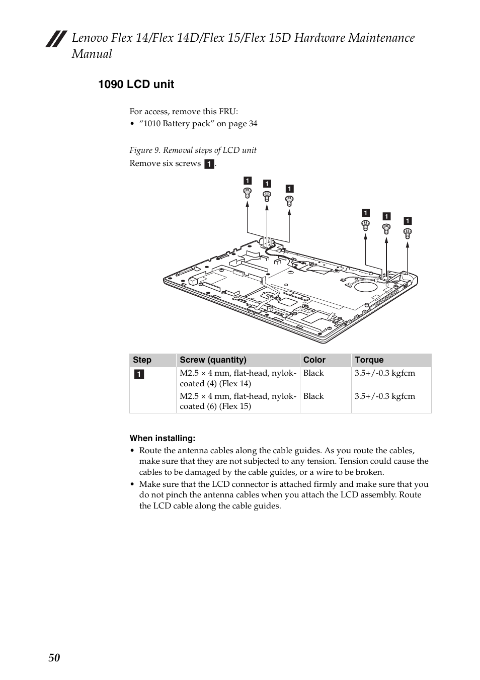 1090 lcd unit | Lenovo IdeaPad Flex 14D Notebook User Manual | Page 54 / 90