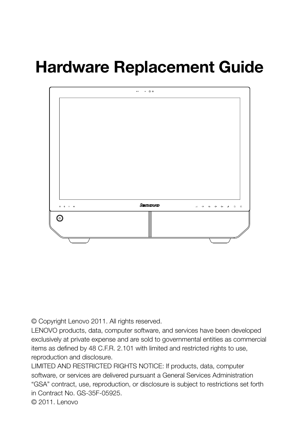 Hardware replacement guide | Lenovo IdeaCentre B520 User Manual | Page 2 / 29