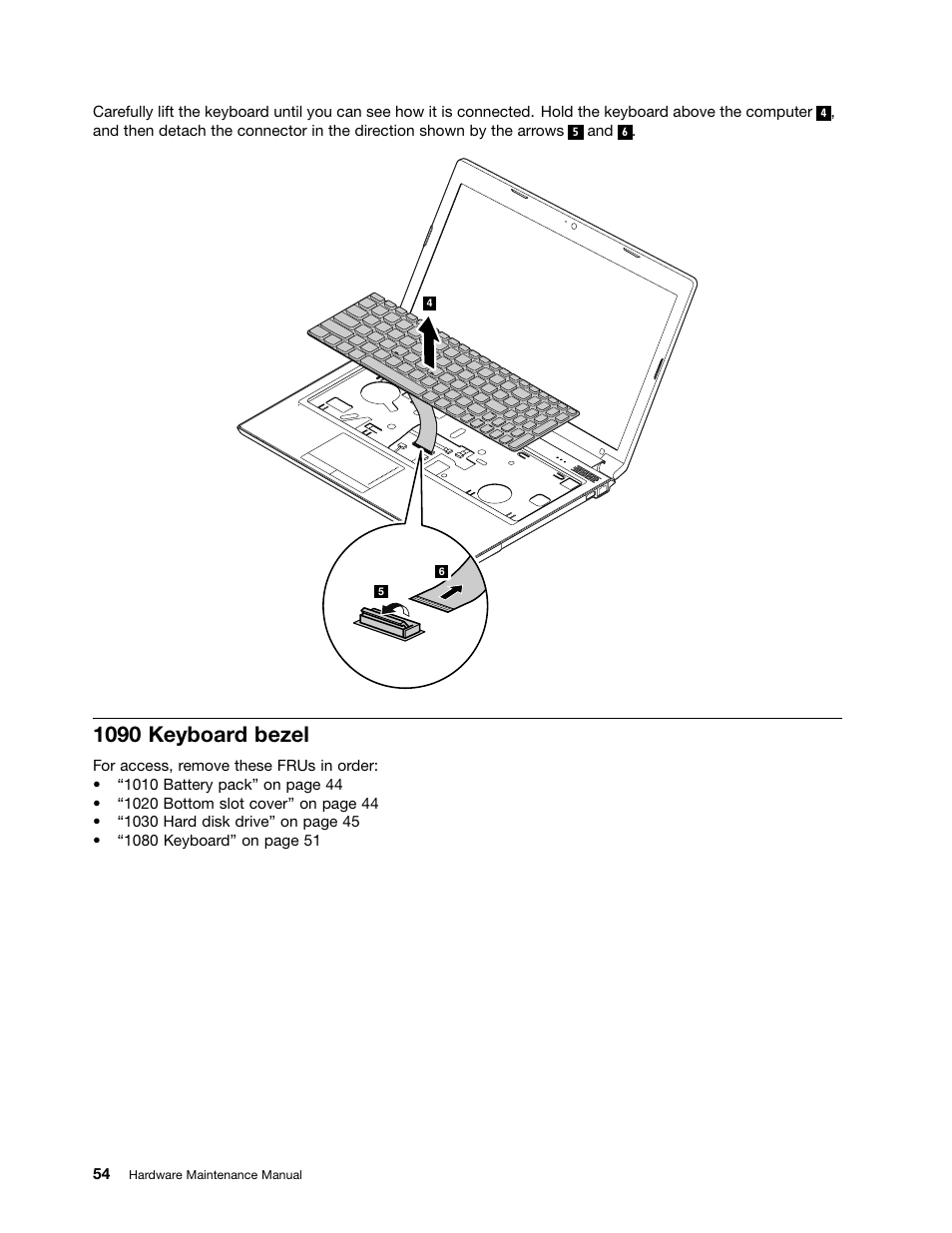 1090 keyboard bezel | Lenovo B575e Notebook User Manual | Page 60 / 102