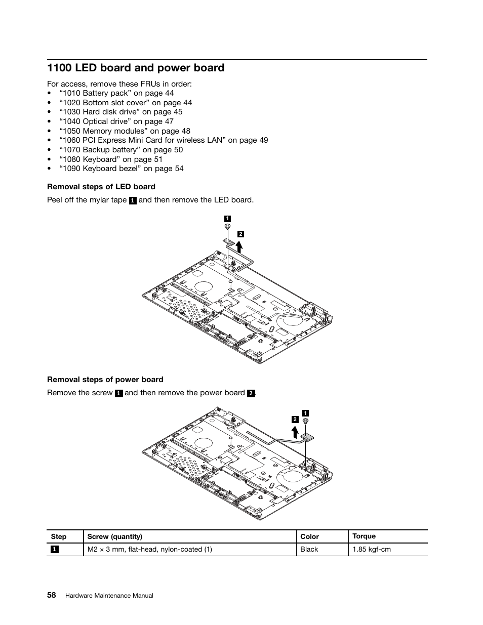 1100 led board and power board | Lenovo B575e Notebook User Manual | Page 64 / 102