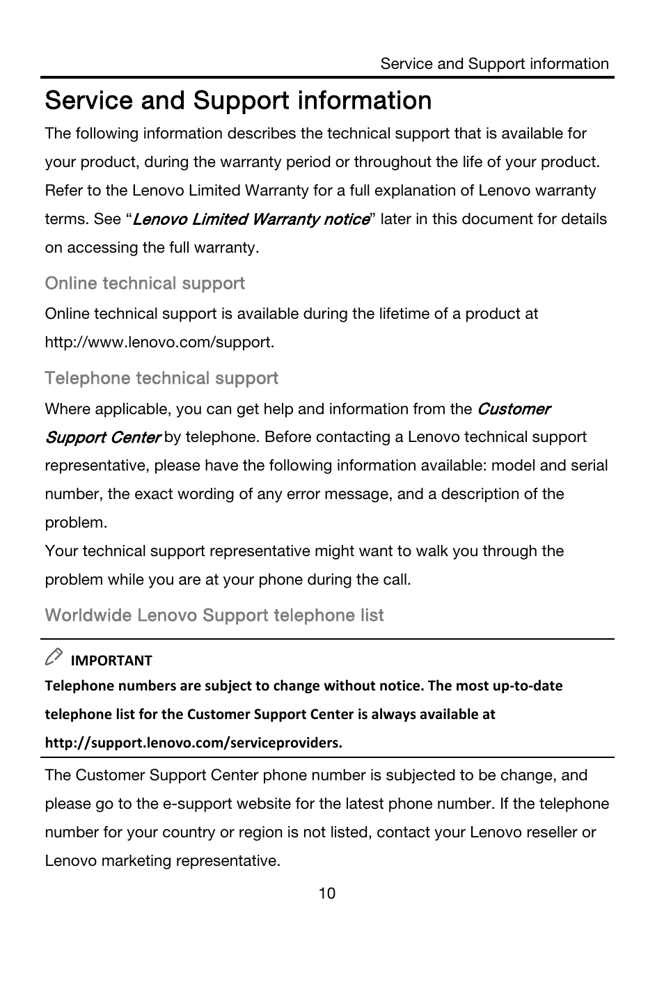 Service and support information | Lenovo K910L Smartphone User Manual | Page 12 / 21