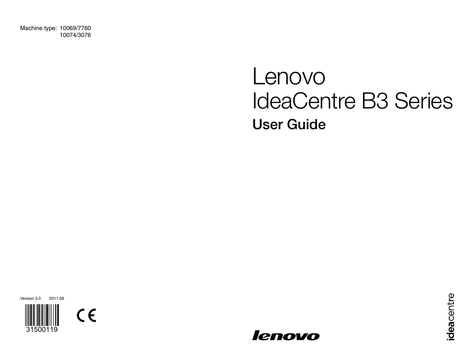 Lenovo IdeaCentre B325 User Manual | 53 pages