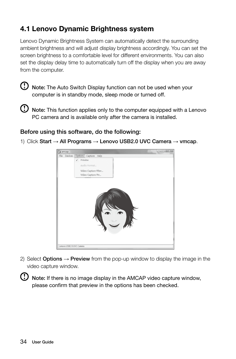 1 lenovo dynamic brightness system | Lenovo IdeaCentre B325 User Manual | Page 39 / 53
