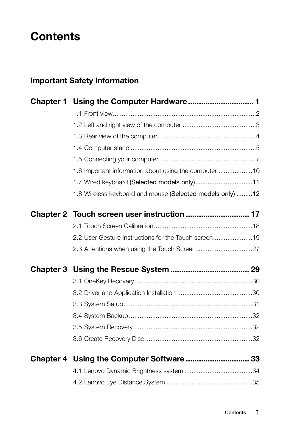 Lenovo IdeaCentre B325 User Manual | Page 4 / 53