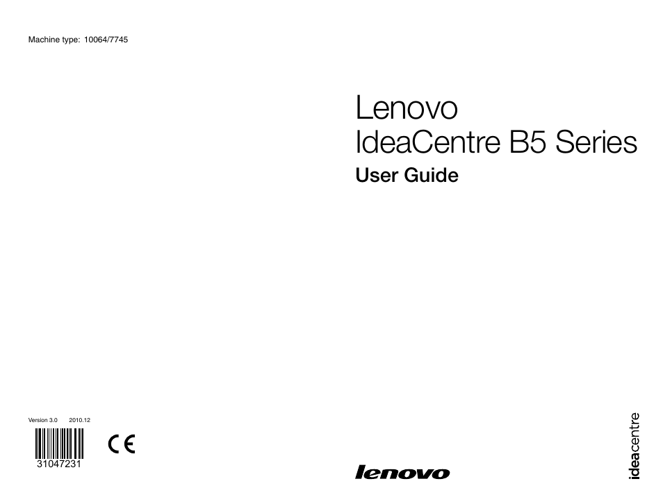 Lenovo IdeaCentre B520 User Manual | 49 pages