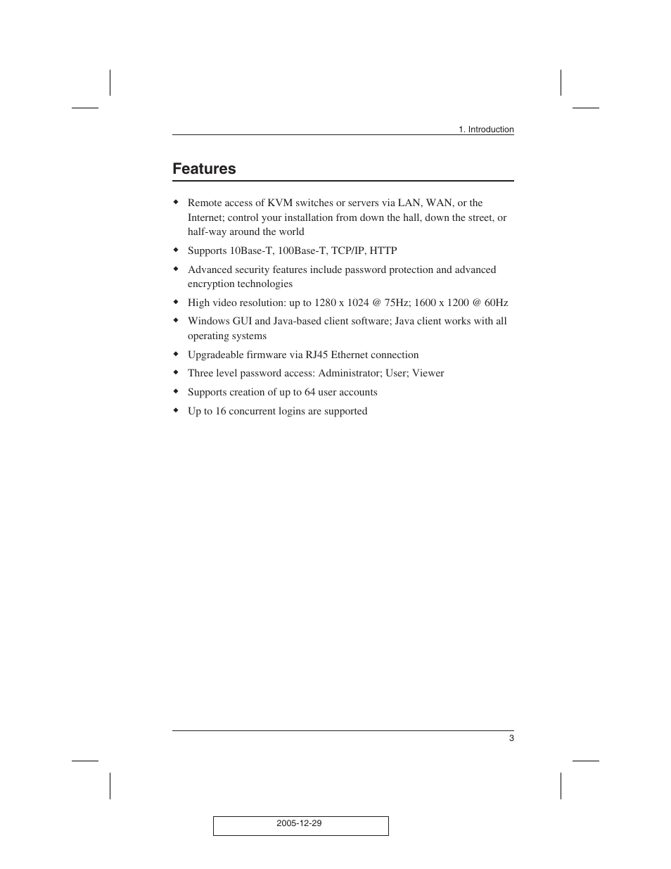 Features | ATEN CN-5000 User Manual | Page 15 / 110