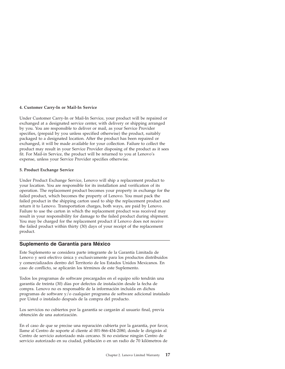 Suplemento de garantía para méxico, Suplemento, Garantía | Para, México | Lenovo ThinkServer RD210 User Manual | Page 23 / 34