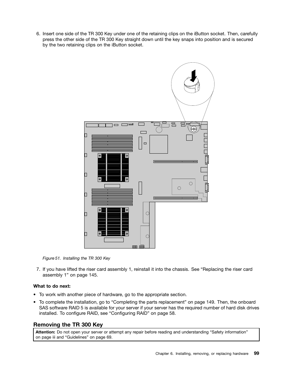 Removing the tr 300 key | Lenovo ThinkServer RD330 User Manual | Page 111 / 192