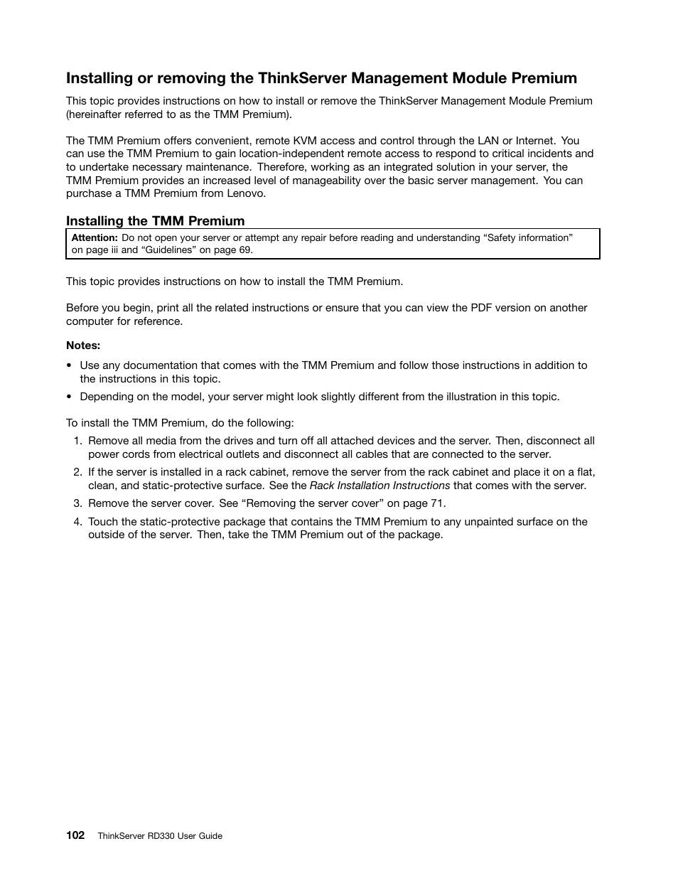 Lenovo ThinkServer RD330 User Manual | Page 114 / 192