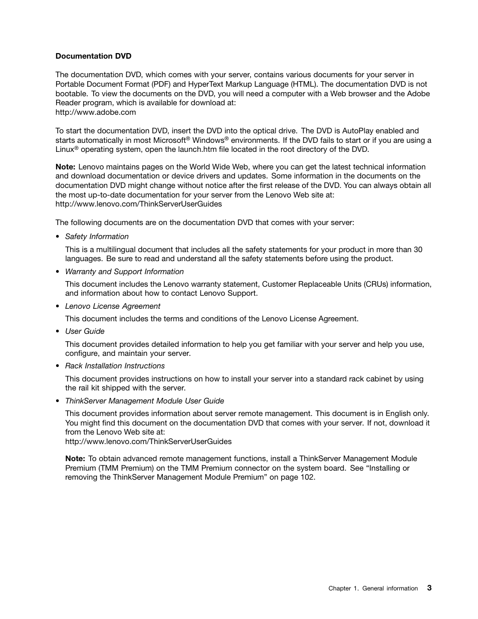 Lenovo ThinkServer RD330 User Manual | Page 15 / 192