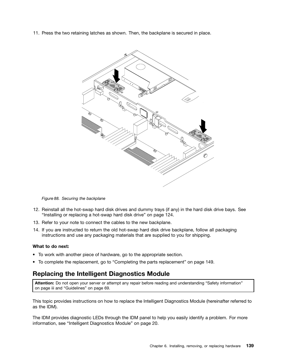 Replacing the intelligent diagnostics module | Lenovo ThinkServer RD330 User Manual | Page 151 / 192