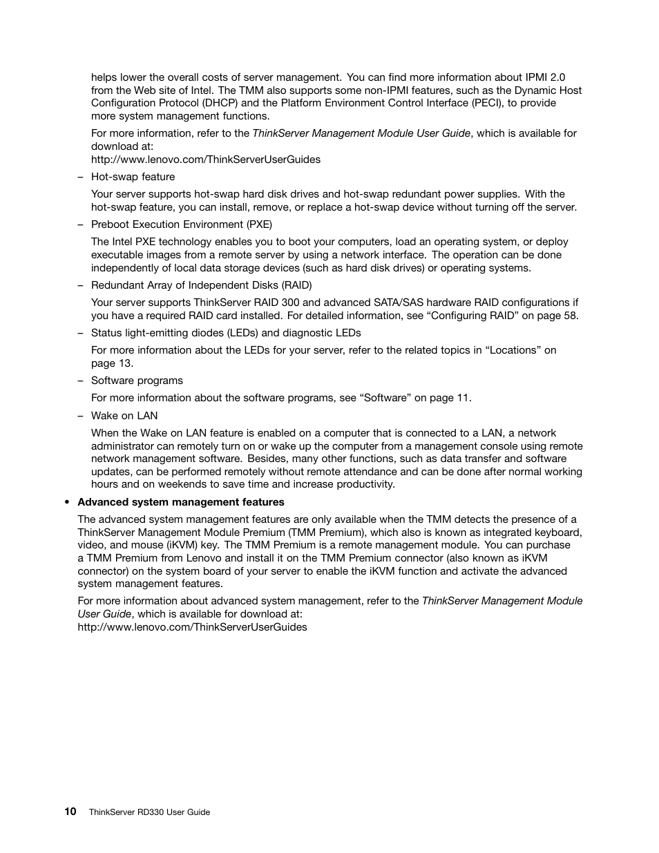 Lenovo ThinkServer RD330 User Manual | Page 22 / 192