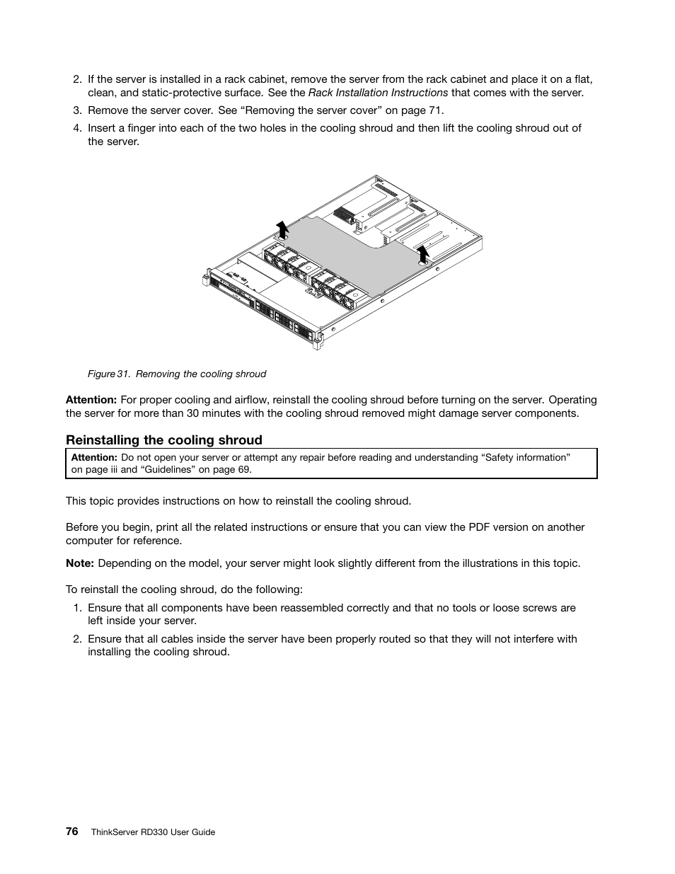 Lenovo ThinkServer RD330 User Manual | Page 88 / 192