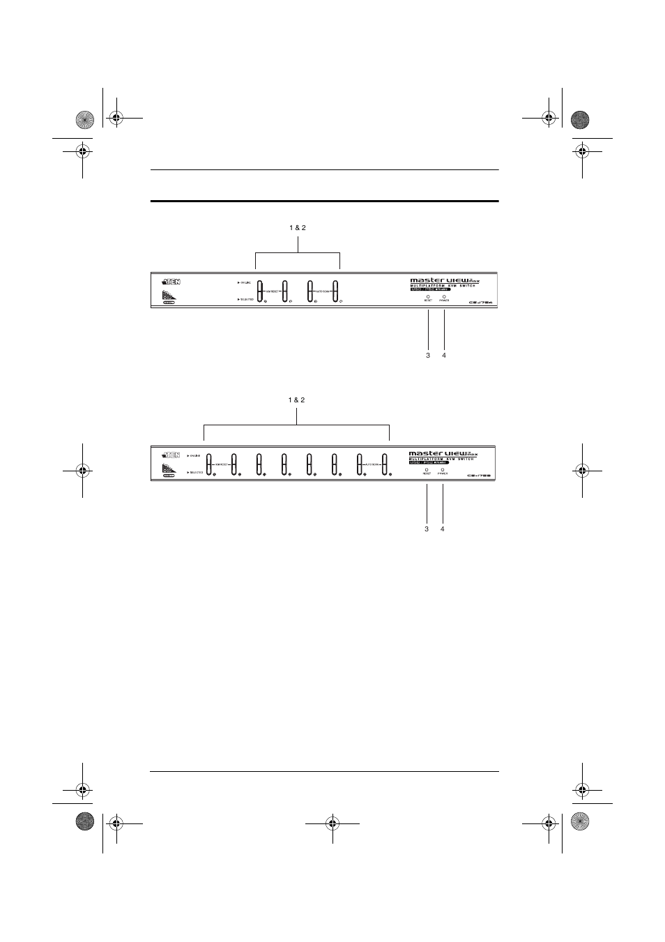Cs-1754 / cs-1758 front view, Front view | ATEN CS-1754 User Manual | Page 12 / 68