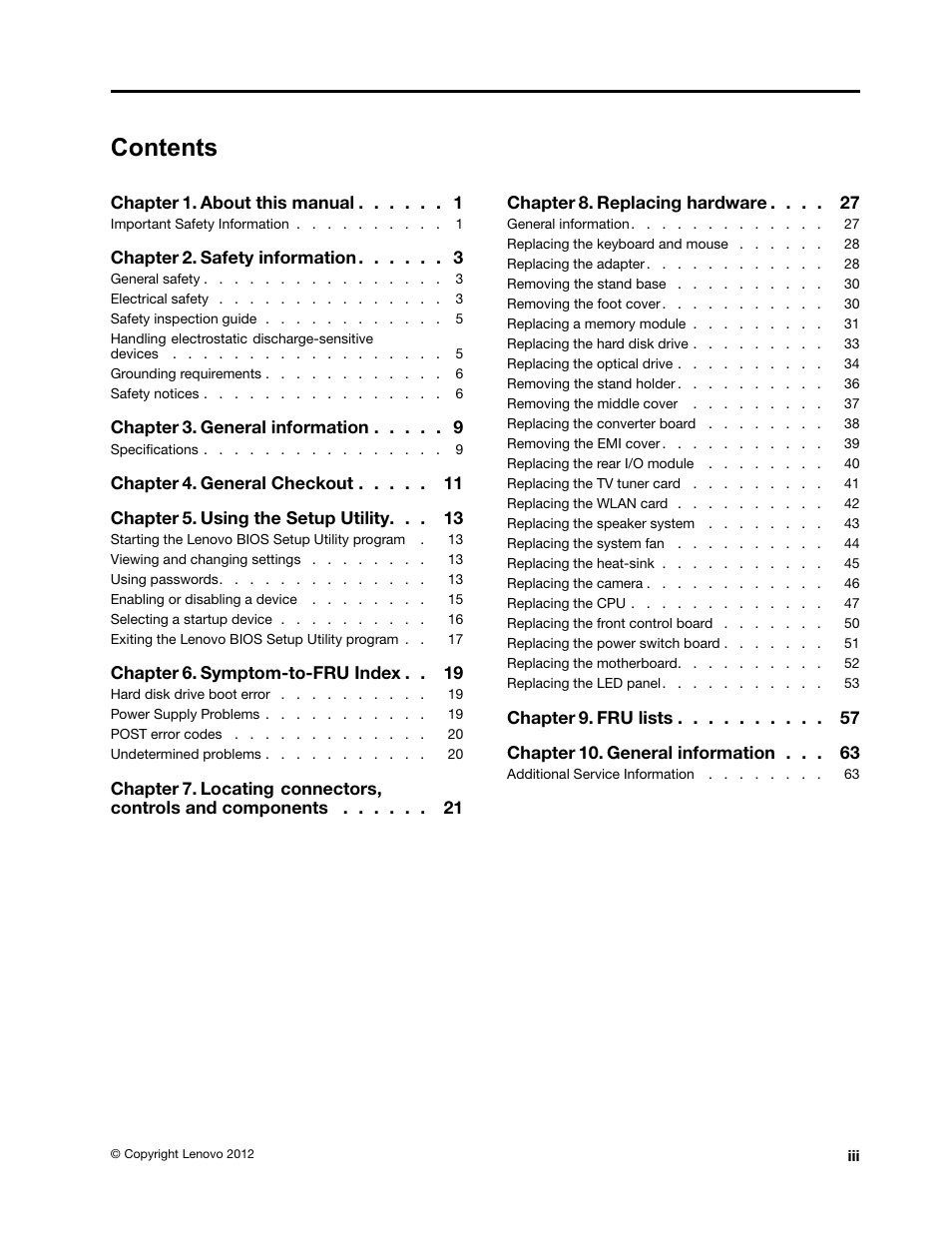 Lenovo C540 All-in-One User Manual | Page 5 / 69