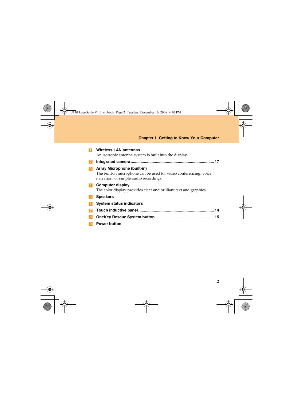 Lenovo IdeaPad U130 User Manual | Page 11 / 136