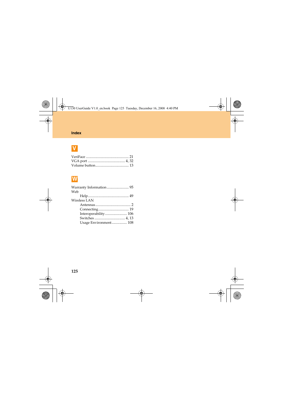 Lenovo IdeaPad U130 User Manual | Page 134 / 136