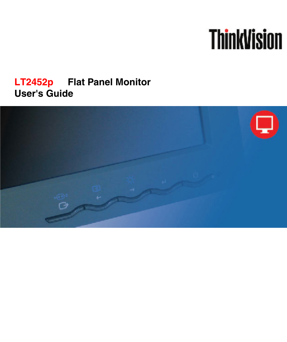 Lenovo ThinkVision LT2452p Wide 24in LCD Monitor User Manual | 42 pages