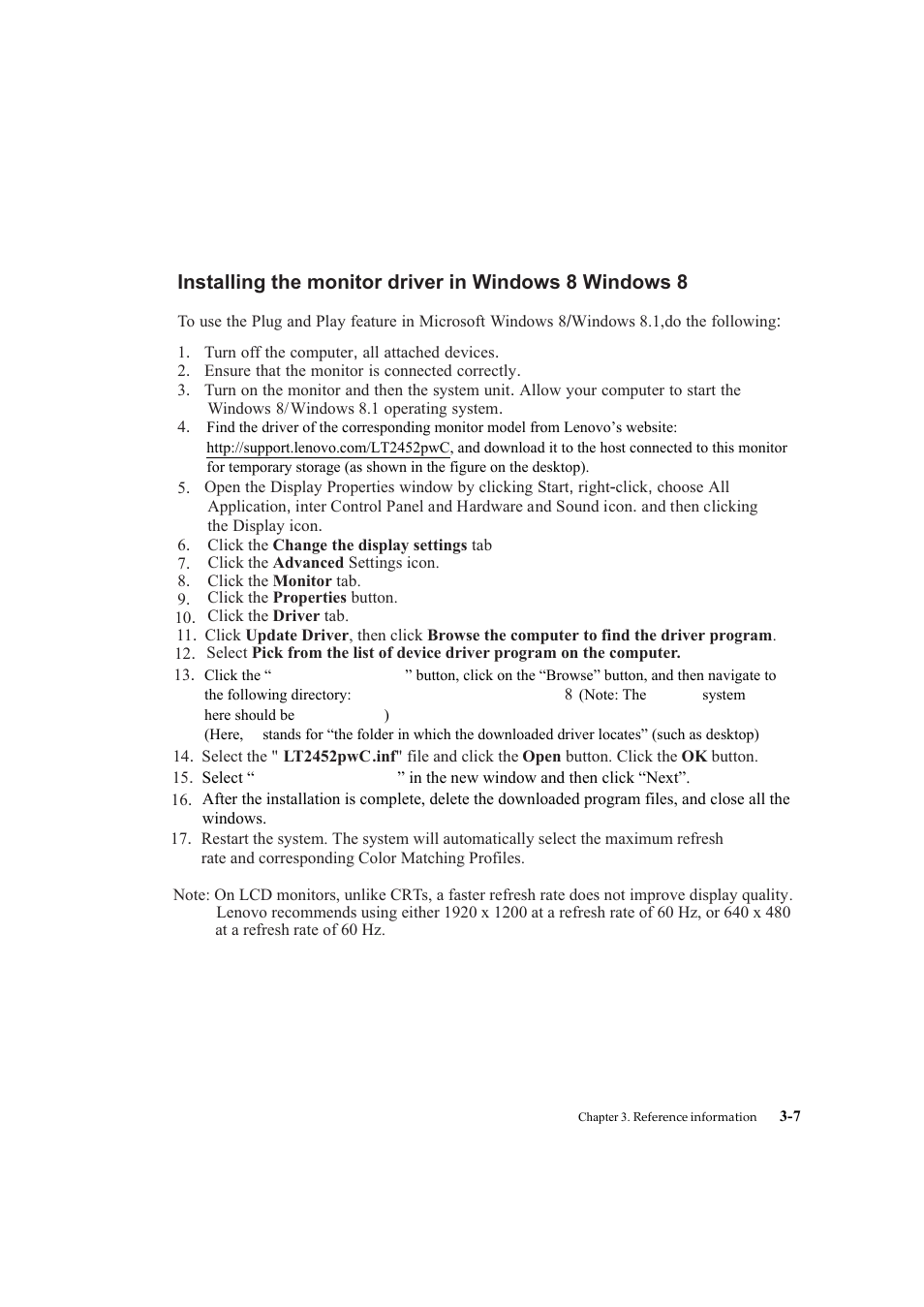 Lenovo ThinkVision LT2452p Wide 24in LCD Monitor User Manual | Page 31 / 42