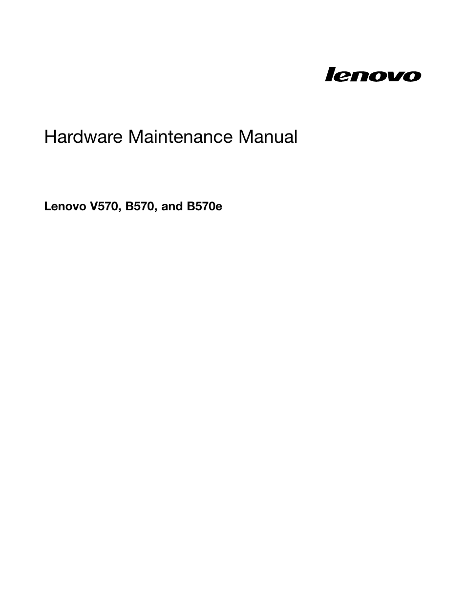 Lenovo V570 Notebook User Manual | 96 pages