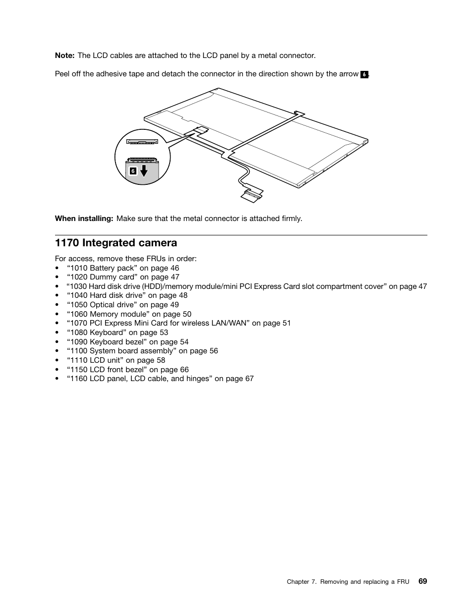 1170 integrated camera | Lenovo V570 Notebook User Manual | Page 75 / 96