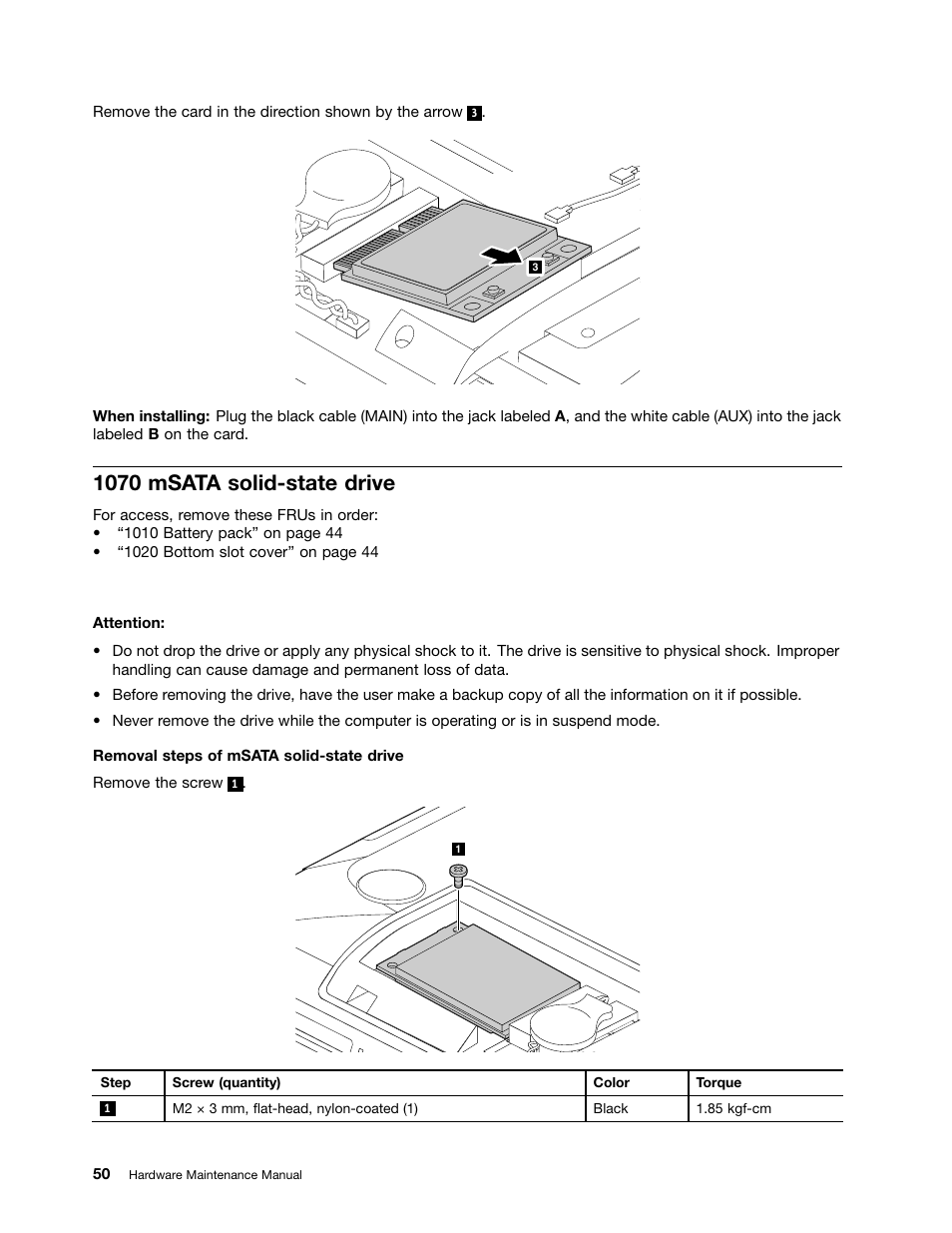 1070 msata solid-state drive | Lenovo B480 Notebook User Manual | Page 56 / 102