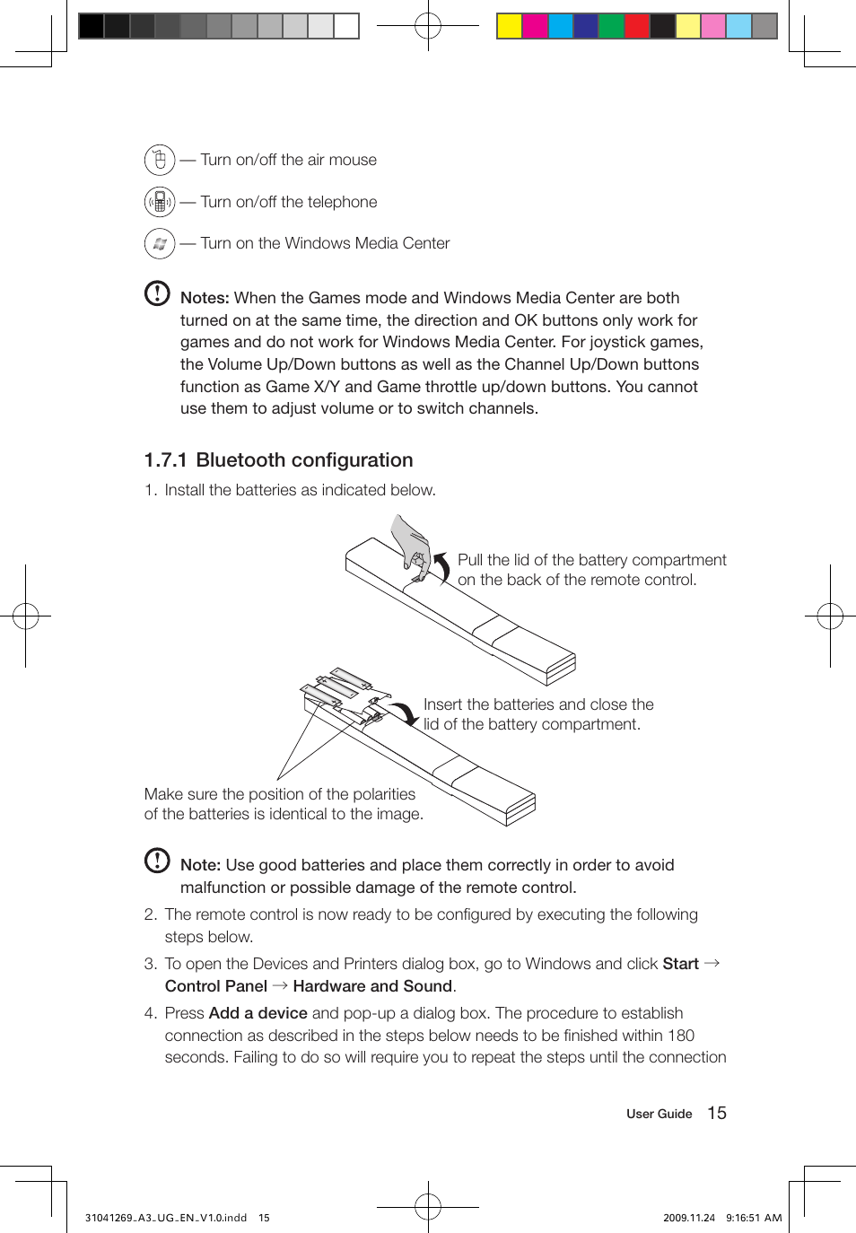 1 bluetooth configuration | Lenovo IdeaCentre A300 User Manual | Page 20 / 51