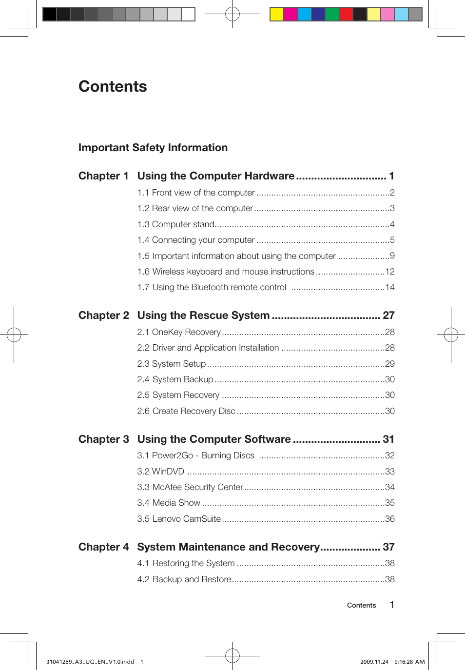 Lenovo IdeaCentre A300 User Manual | Page 4 / 51