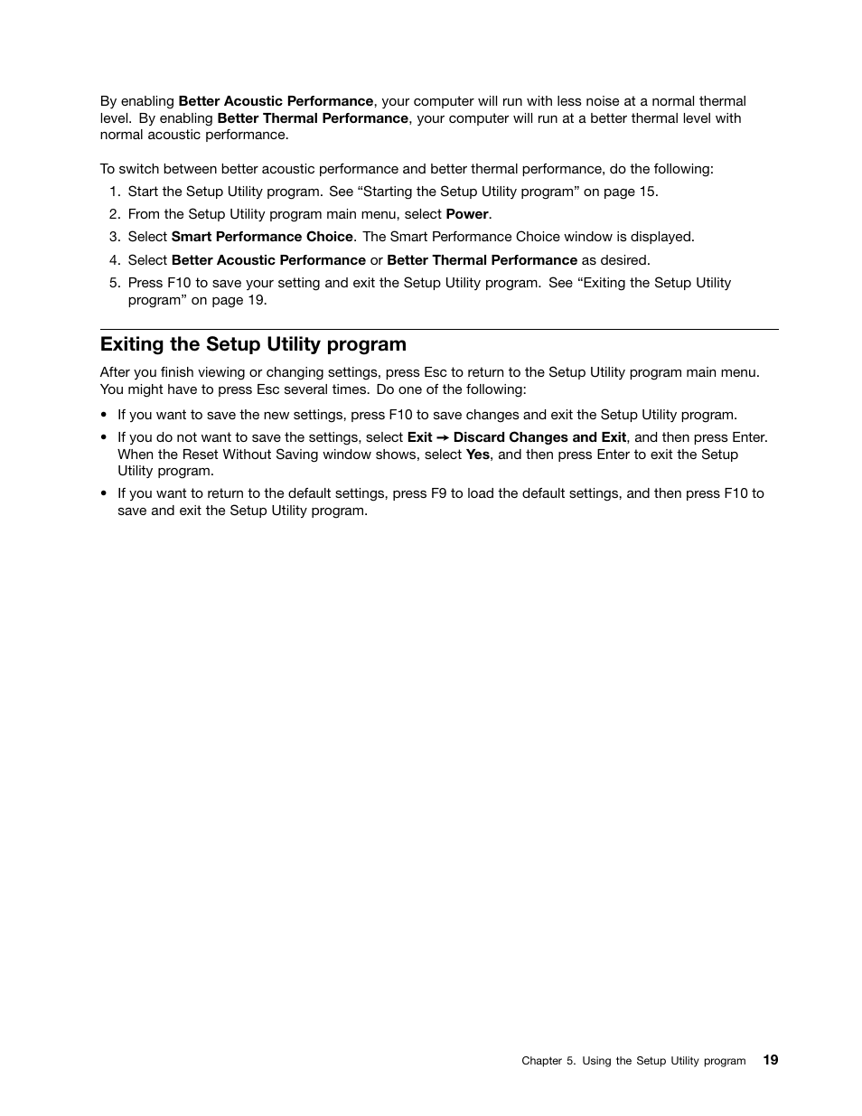Exiting the setup utility program | Lenovo S310 All-in-One User Manual | Page 29 / 66