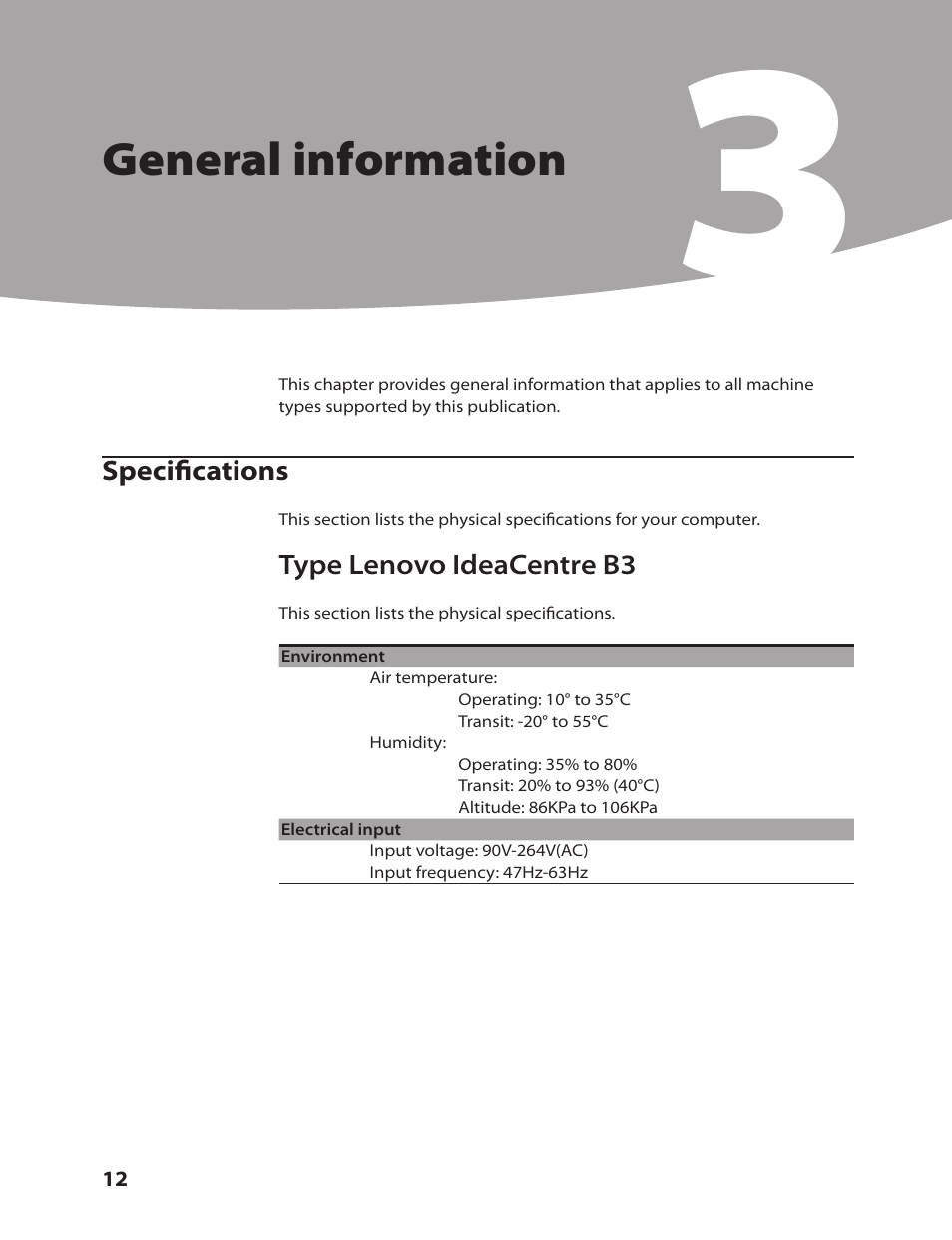 General information | Lenovo IdeaCentre B310 User Manual | Page 14 / 64