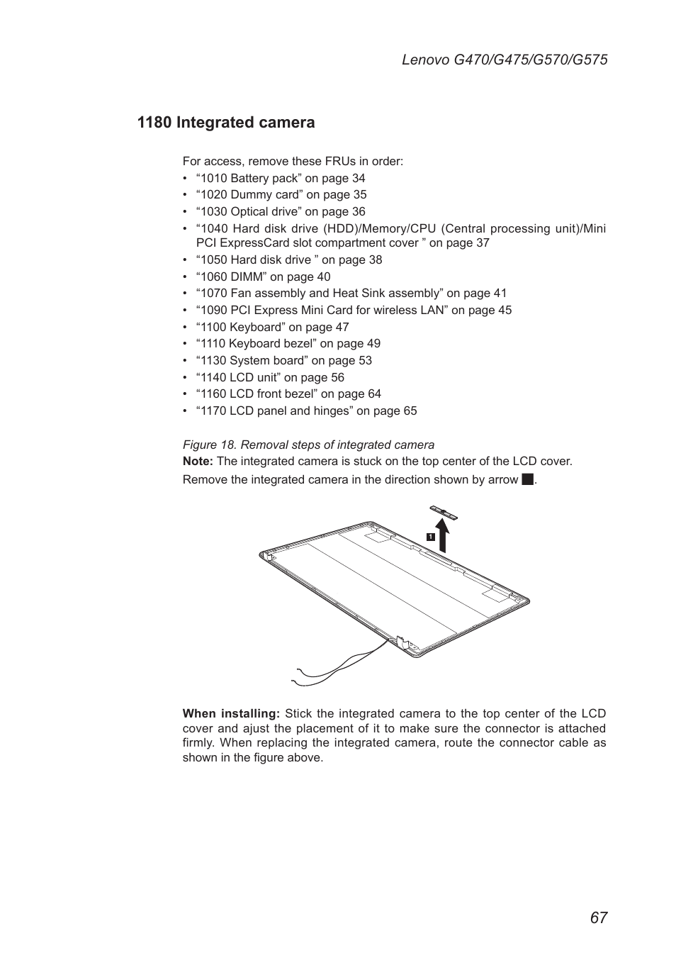 1180 integrated camera | Lenovo G475 Notebook User Manual | Page 71 / 94