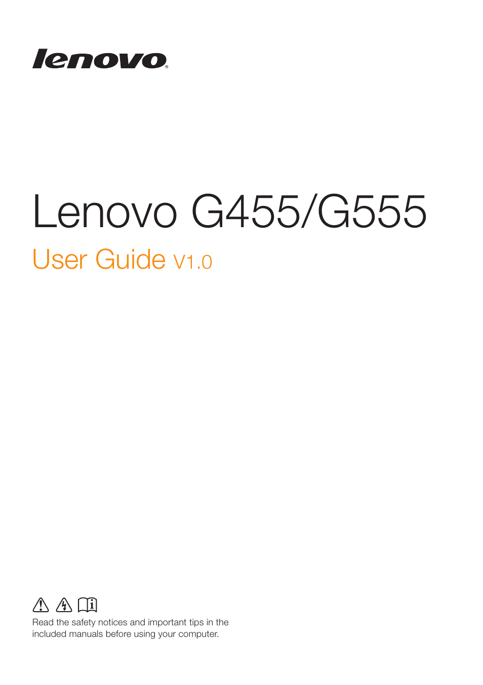 Lenovo G455 Notebook User Manual | 116 pages