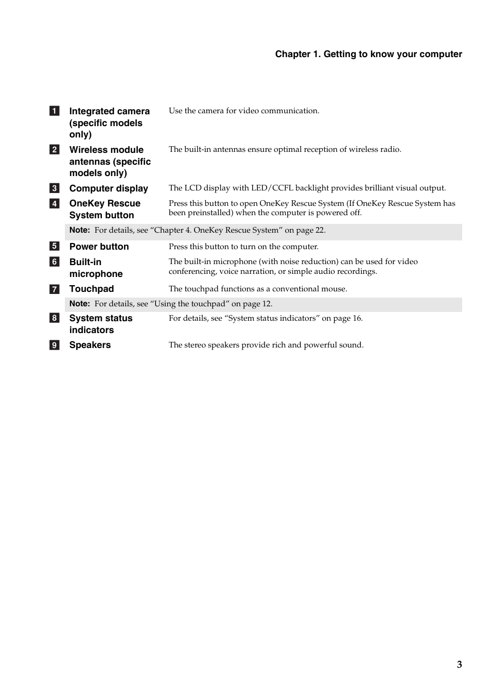 Lenovo G455 Notebook User Manual | Page 11 / 116