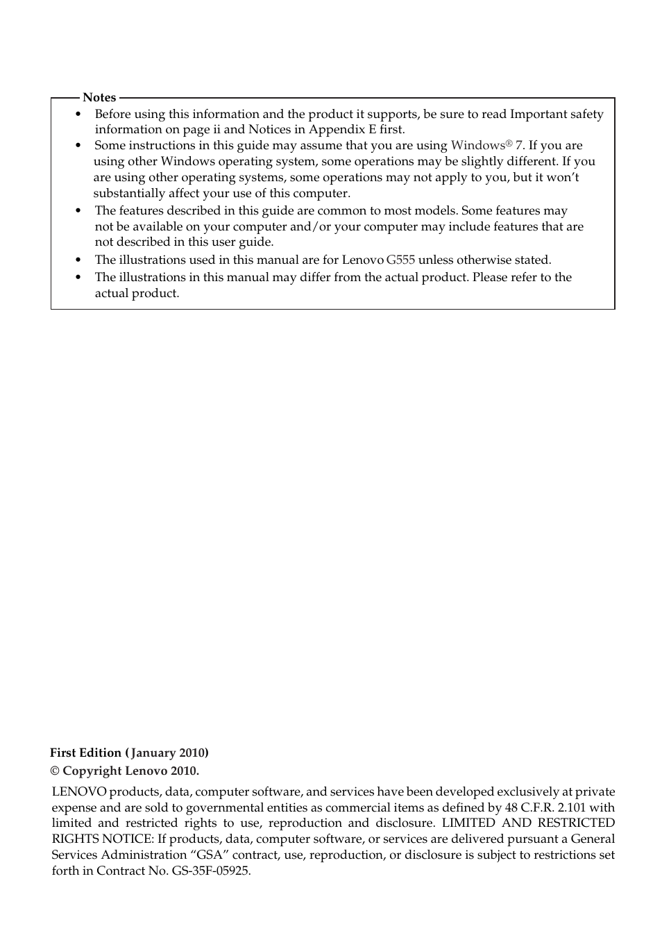 Lenovo G455 Notebook User Manual | Page 2 / 116