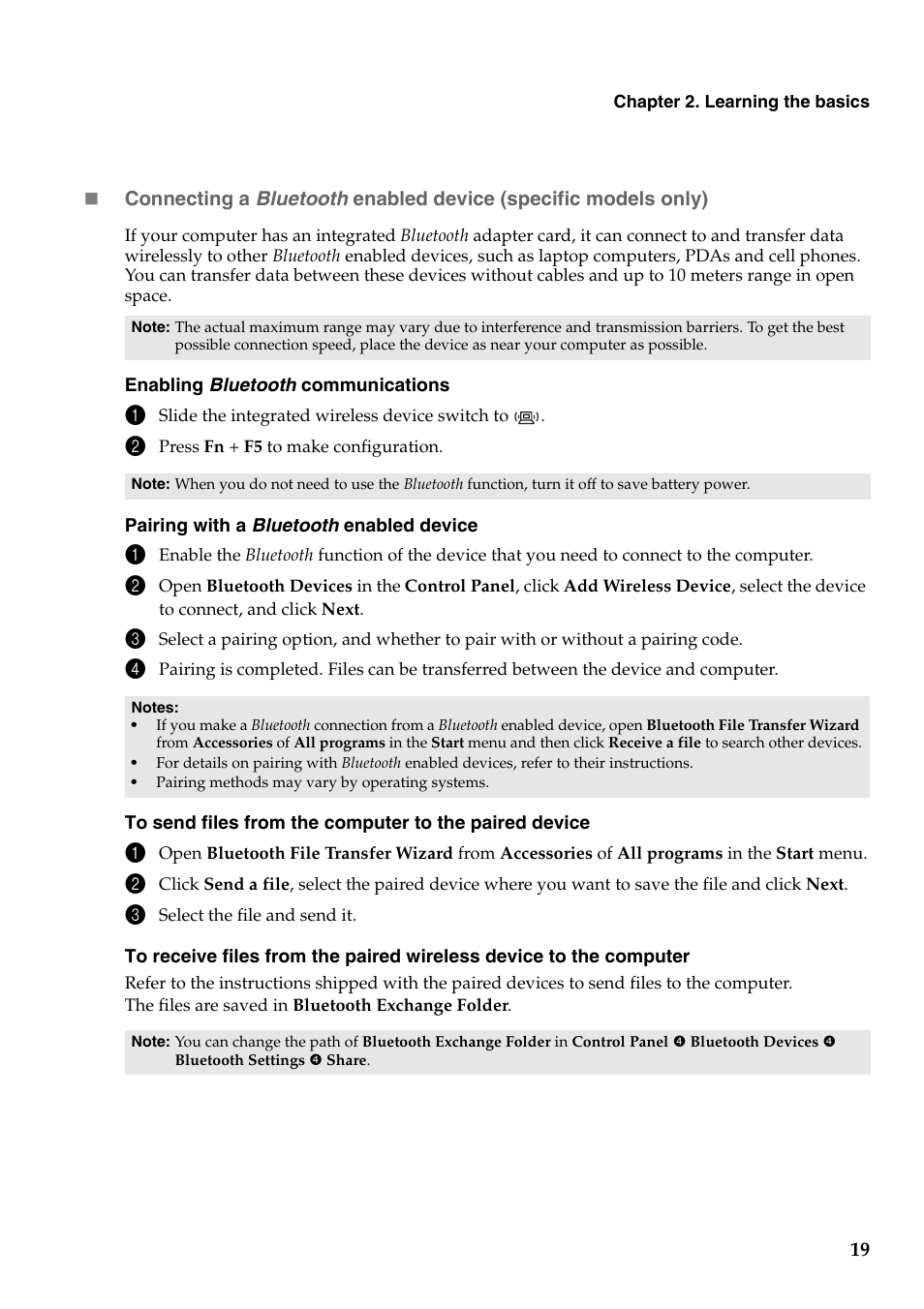 Lenovo G455 Notebook User Manual | Page 27 / 116