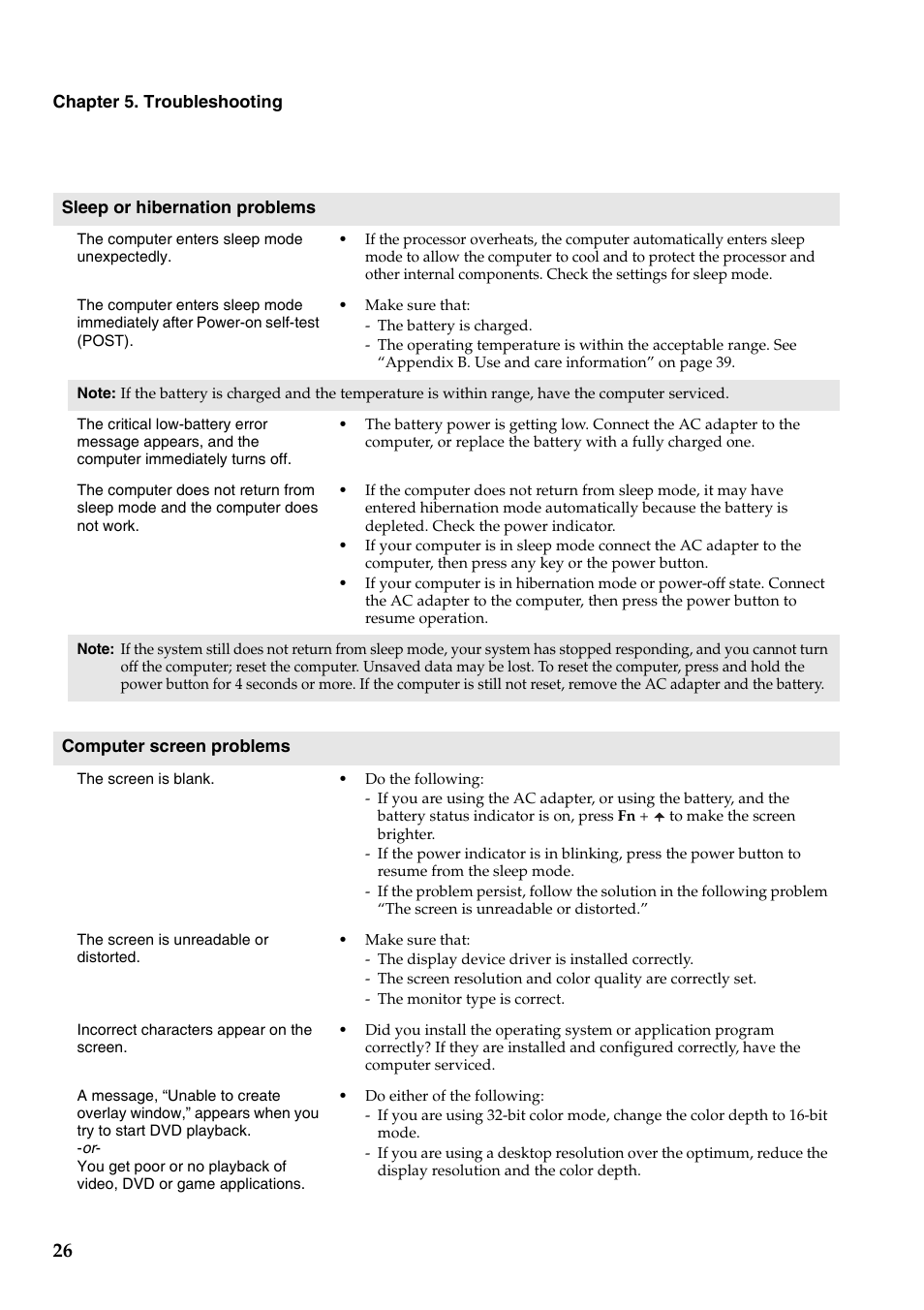 Lenovo G455 Notebook User Manual | Page 34 / 116