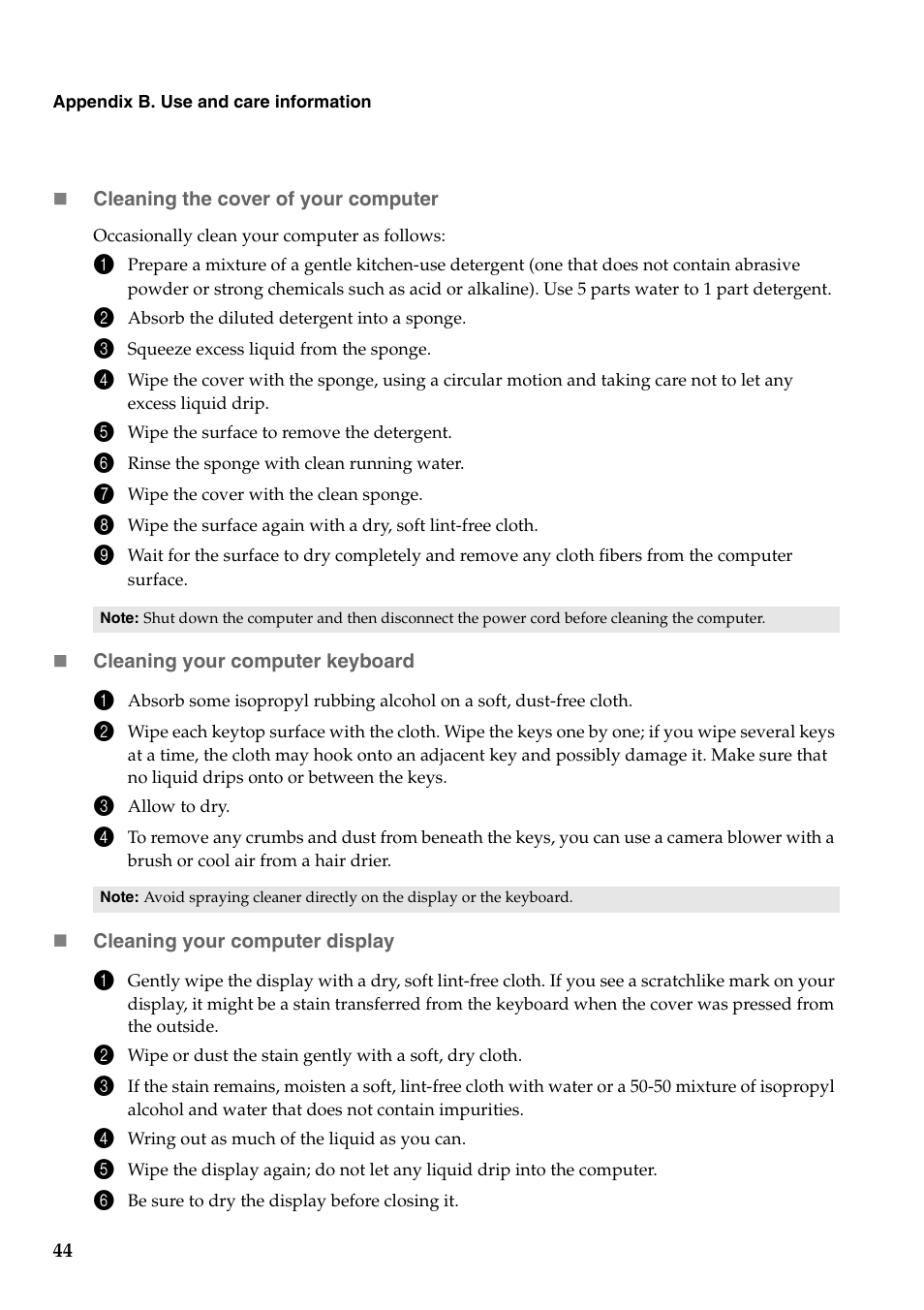 Lenovo G455 Notebook User Manual | Page 52 / 116